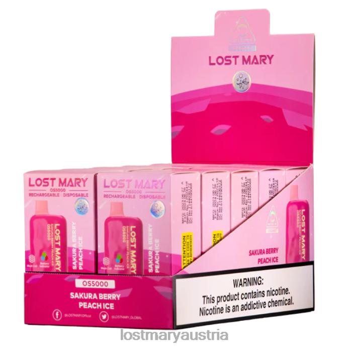 Verlorene Mary OS5000 Sakura-Beeren-Pfirsich-Eis- Lost Mary Vape 24NB61