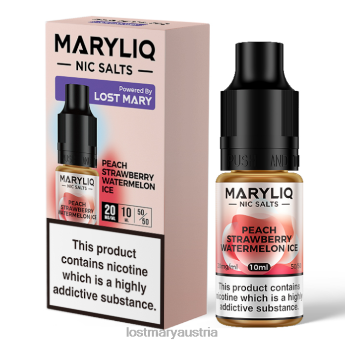 Lost Mary Maryliq Nic Salts – 10 ml Pfirsich- Lost Mary Vape Geschmack 24NB213