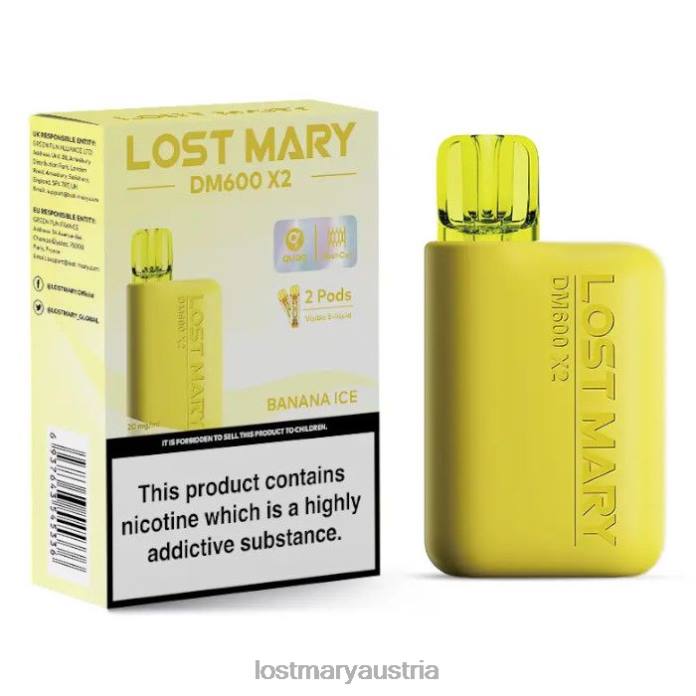 Lost Mary DM600 x2 Einweg-Vaporizer Bananeneis- Lost Mary Vape Sorten 24NB187