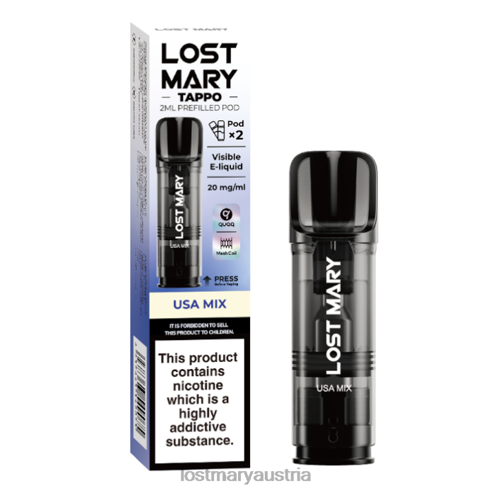 Lost Mary Tappo vorgefüllte Kapseln – 20 mg – 2 Stück USA-Mix- Lost Mary Vape Preis 24NB184