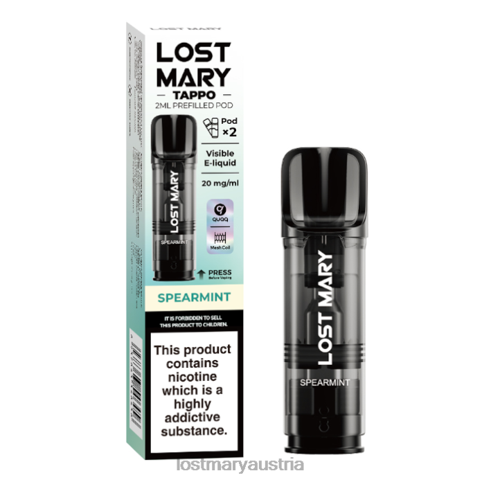 Lost Mary Tappo vorgefüllte Kapseln – 20 mg – 2 Stück grüne Minze- Lost Mary Vape ZÃ¼ge 24NB176